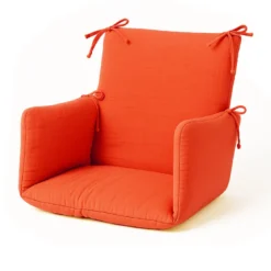 Coussin chaise haute coton bio fraise