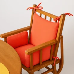 Coussin chaise haute coton bio fraise