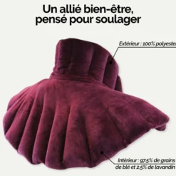 Coussin chauffant pour épaules et cou Prune