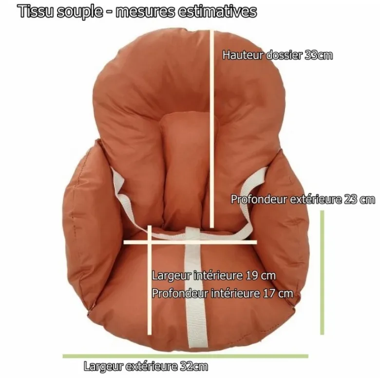 Coussin coupey marron