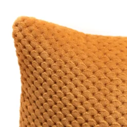 Coussin damier curry 40x40 cm Moutarde