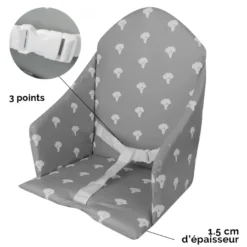 Coussin d'assise pour chaise haute