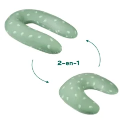Coussin de grossesse b.love 2 en 1 green Vert