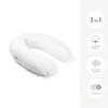 Coussin de grossesse buddy silver dots Blanc