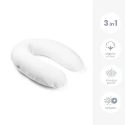 Coussin de grossesse buddy silver dots Blanc