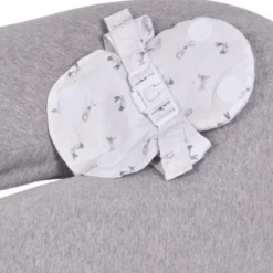 Coussin de grossesse multirelax 3 en 1 jersey gris chiné lapins