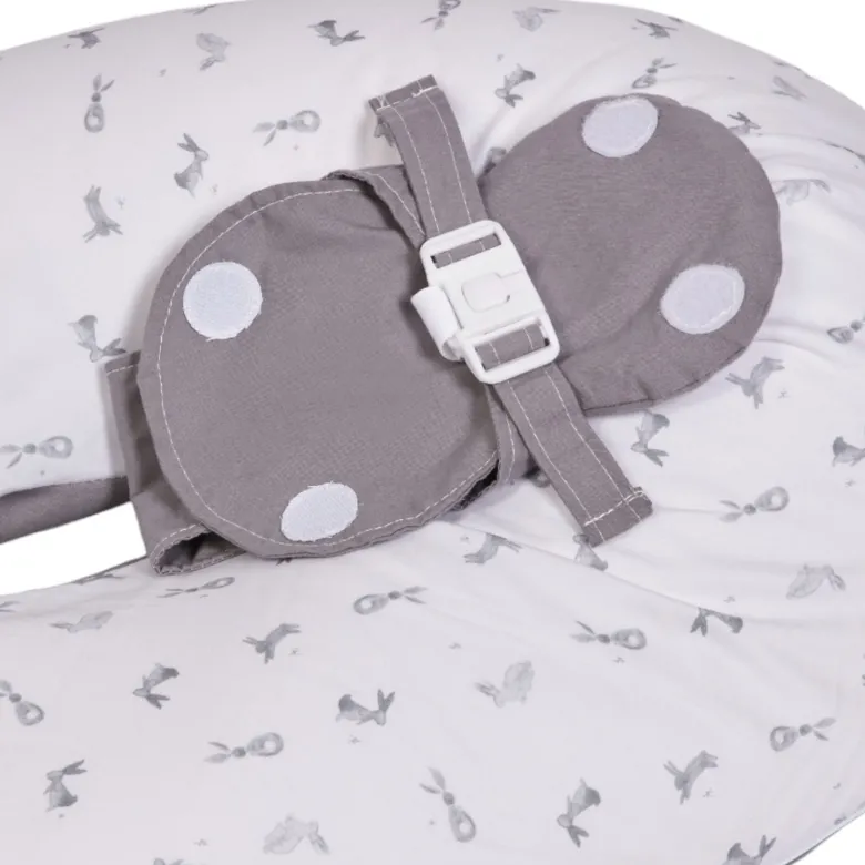 Coussin de grossesse multirelax en coton lapins