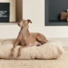 Coussin de lit effet bouclette - beige
