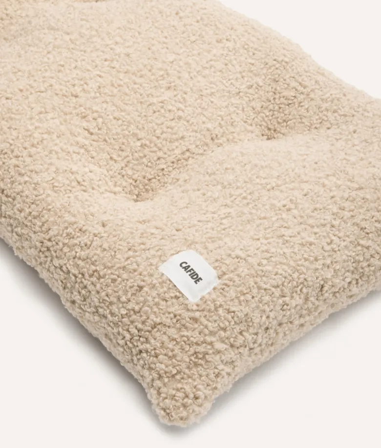 Coussin de lit effet bouclette - beige