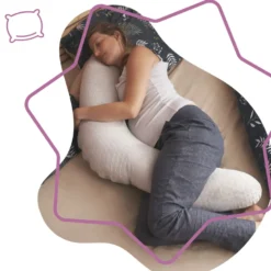 Coussin de maternité - fluffy badabulle Gris argent
