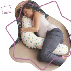Coussin de maternité - plumes badabulle Vert