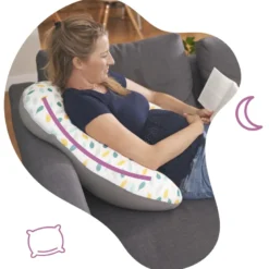 Coussin de maternité - plumes badabulle Vert