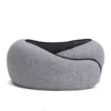 Coussin de voyage cervical ergonomique mousse mémoire de forme gris