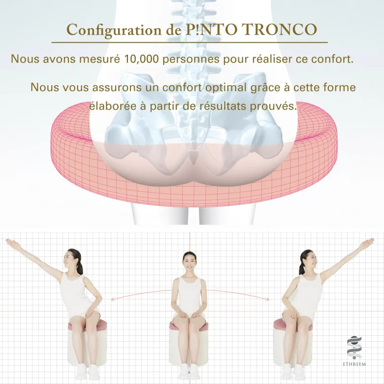 Coussin ergonomique pinto tronco-blanc