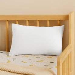 Coussin rectangle en coton bio blanc Blanc