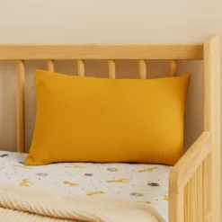 Coussin rectangle en coton bio honey Beige