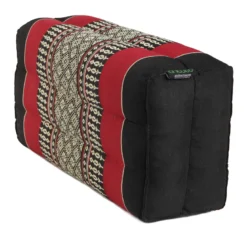 Coussin yoga kapok noir rouge Multicolore