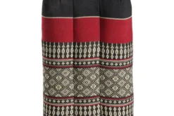 Coussin yoga kapok noir rouge Multicolore