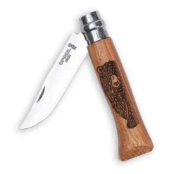 Couteau Opinel n°8 gravé ours