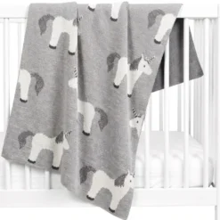 Couverture bébé coton bio licorne