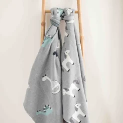 Couverture bébé coton bio licorne