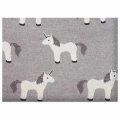 Couverture bébé coton bio licorne