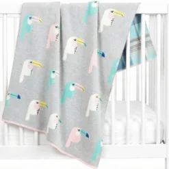 Couverture coton bio gots toucan