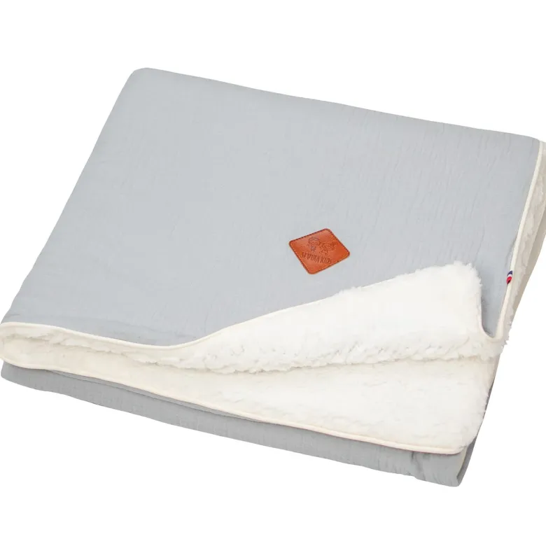 Couverture gaze coton sherpa jeanne