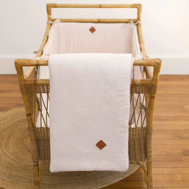 Couverture gaze de coton jeanne beige