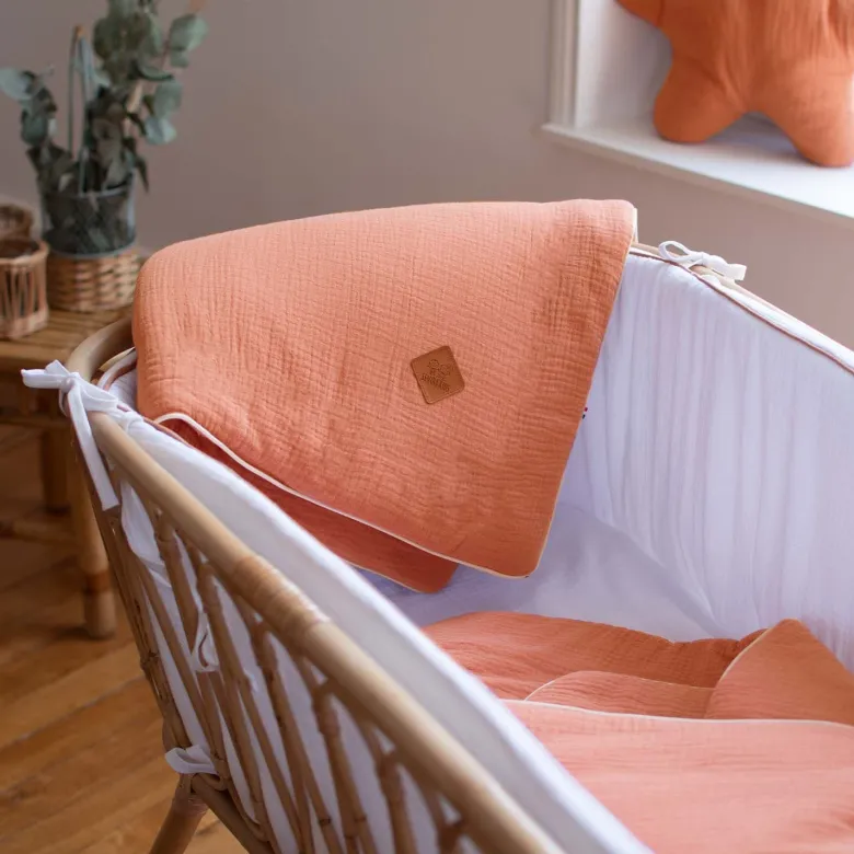 Couverture gaze de coton jeanne beige
