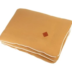 Couverture gaze de coton jeanne camel