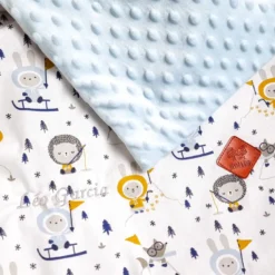 Couverture réversible minky eskimo