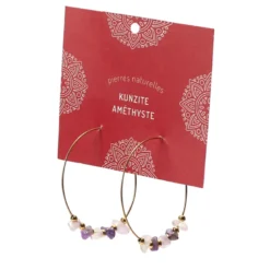 Créoles dorées et violettes