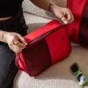 Cube de rangement lux - moyen - cranberry Rouge