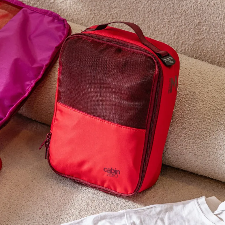 Cube de rangement lux - moyen - cranberry Rouge