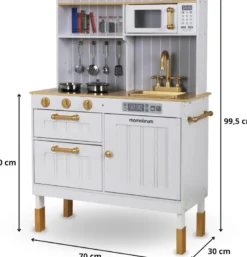 Cuisine enfant bois équipée +accessoires