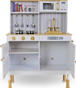 Cuisine enfant bois équipée +accessoires