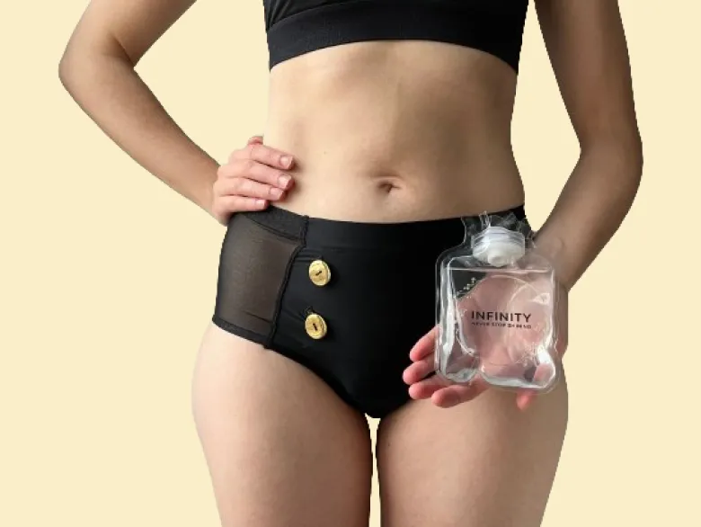 Culotte menstruelle bouillotte s or