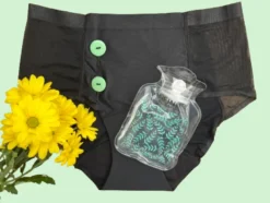 Culotte menstruelle bouillotte l vert
