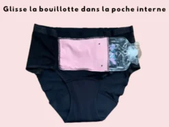 Culotte menstruelle bouillotte s rose