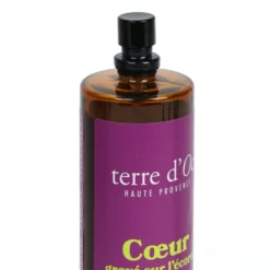 Cœur gravé sur l'écorce vaporisateur de parfum cèdre tonka 100 ml terre d'Oc