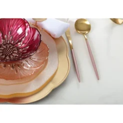 Dessous d'assiette doré vague - lot de 6