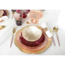 Dessous d'assiette doré vague - lot de 6
