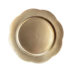 Dessous d'assiette doré vague - lot de 6