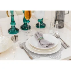 Dessous d'assiette étoile argent 38cm - lot de 6
