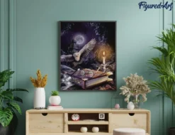 Diamond painting chouette dans la nuit
