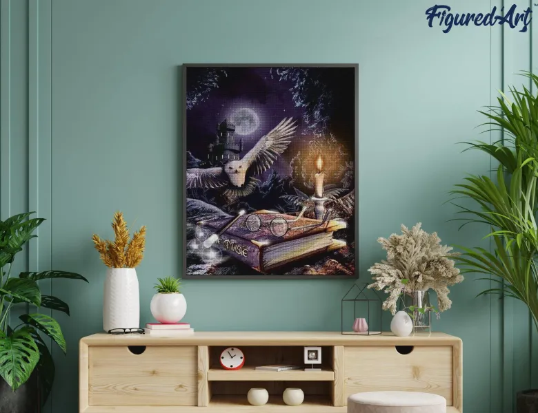 Diamond painting chouette dans la nuit