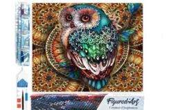 Diamond painting chouette précieuse
