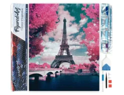 Diamond painting tour eiffel en fleurs