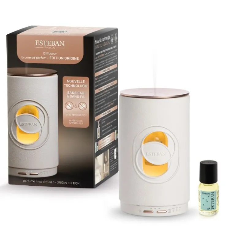 Diffuseur de parfum Origine - concentré de parfum Pur Lin 15 ml offert Esteban